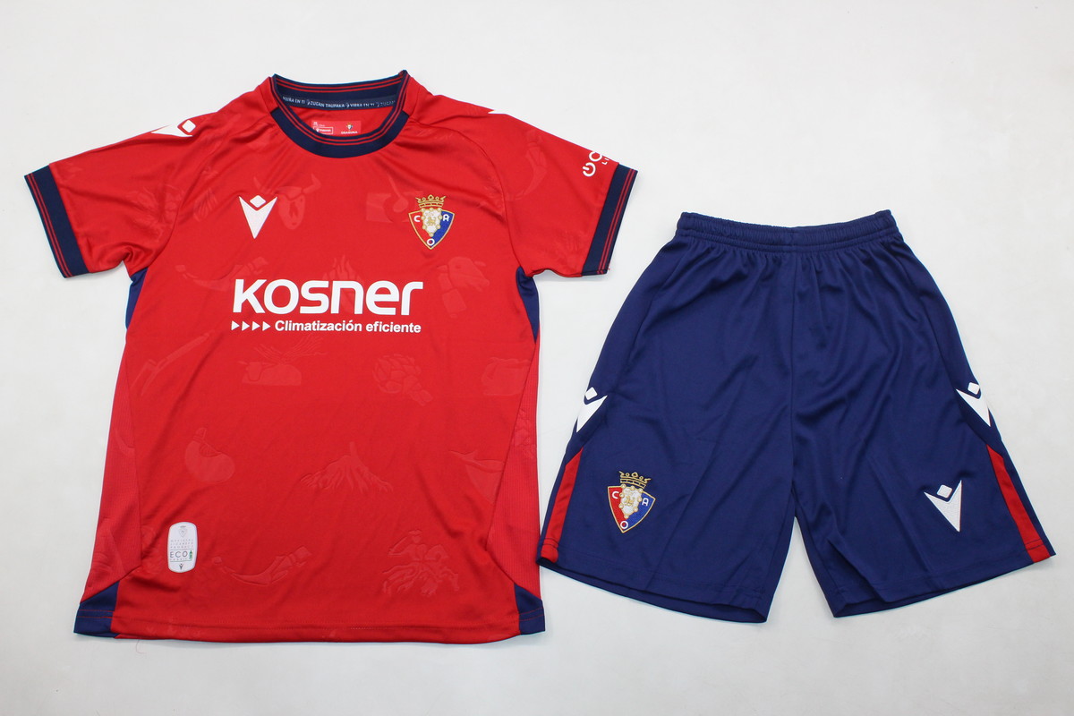 Kids-Osasuna 24/25 Home Soccer Jersey